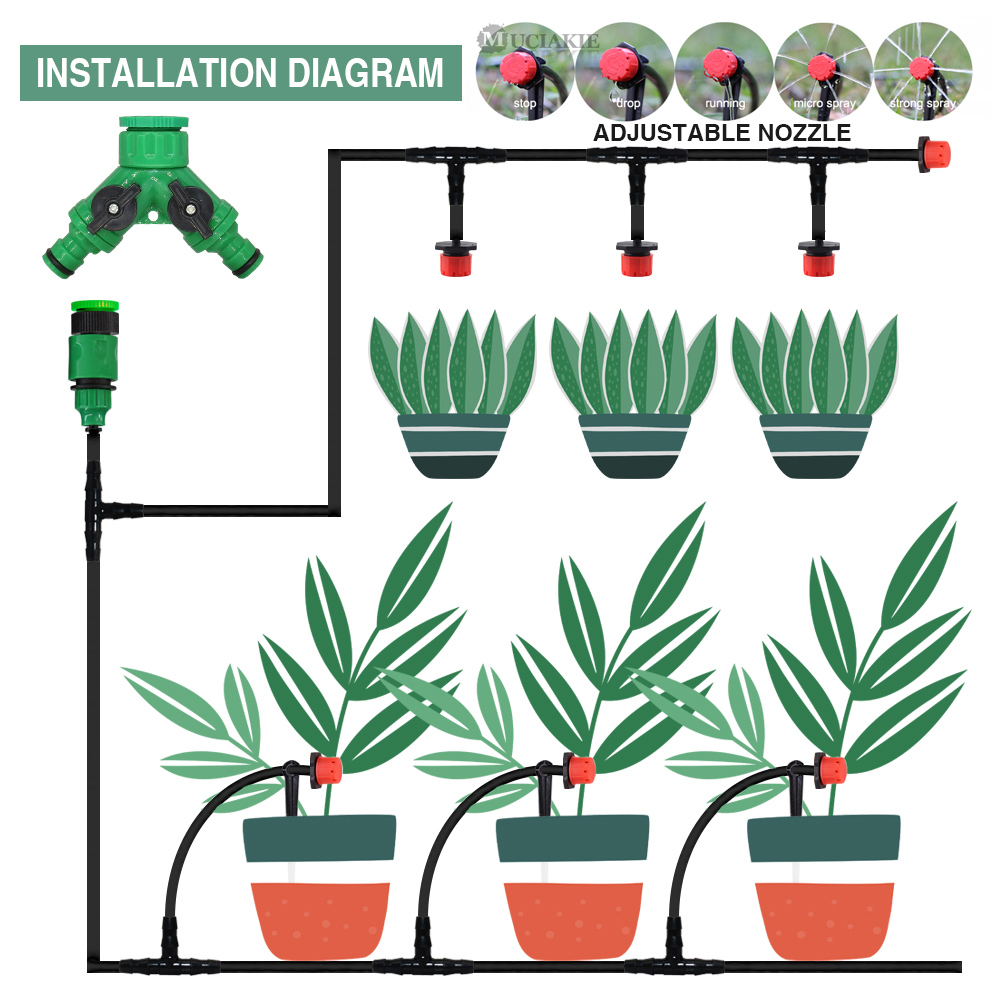50-5 متر 1/4 ''خرطوم قابل للتع - مراجعة Irrigation Drip Tape وسعره