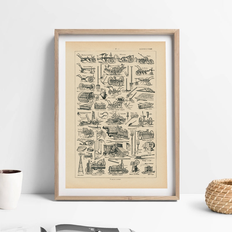 معدات زراعية أدوات زراعية العت - مراجعة Agriculture Farming Poster وسعره