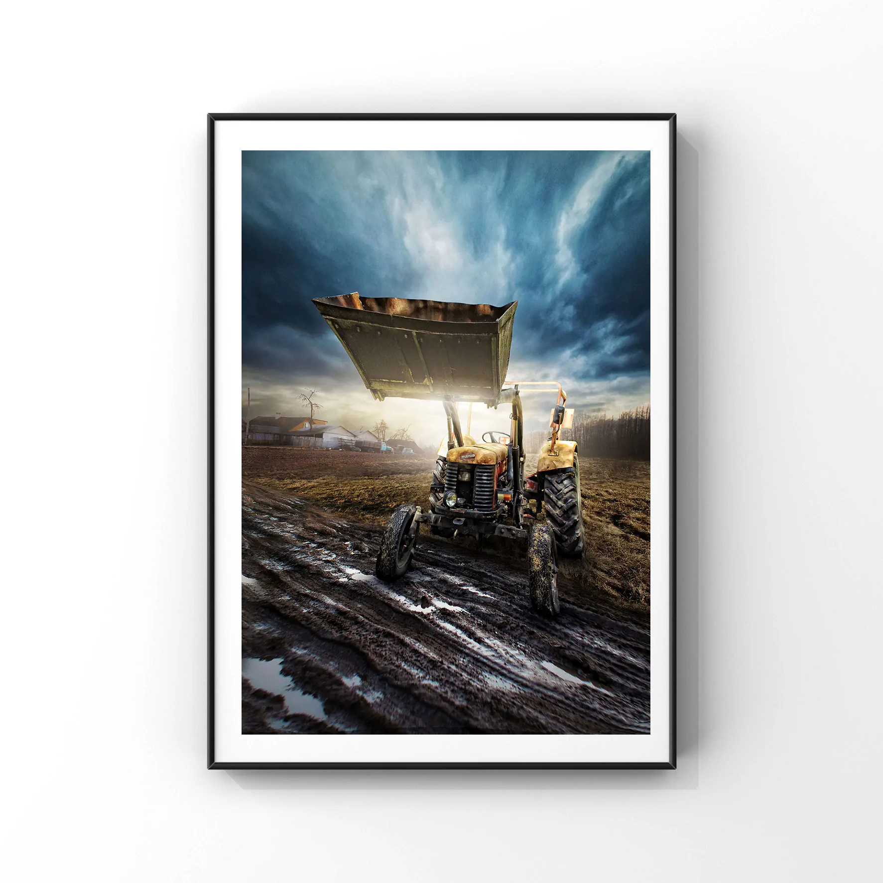الفن التجريدي جرار العمل في حق - مراجعة Agriculture Farming Poster وسعره